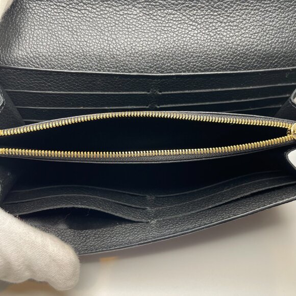 LOUIS VUITTON RFID Bicolor Monogram Empreinte Leather Sarah Wallet - Preowned - Picture 4 of 16